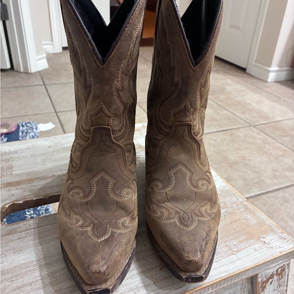 Laredo Leather Western Boots - Rich Brown